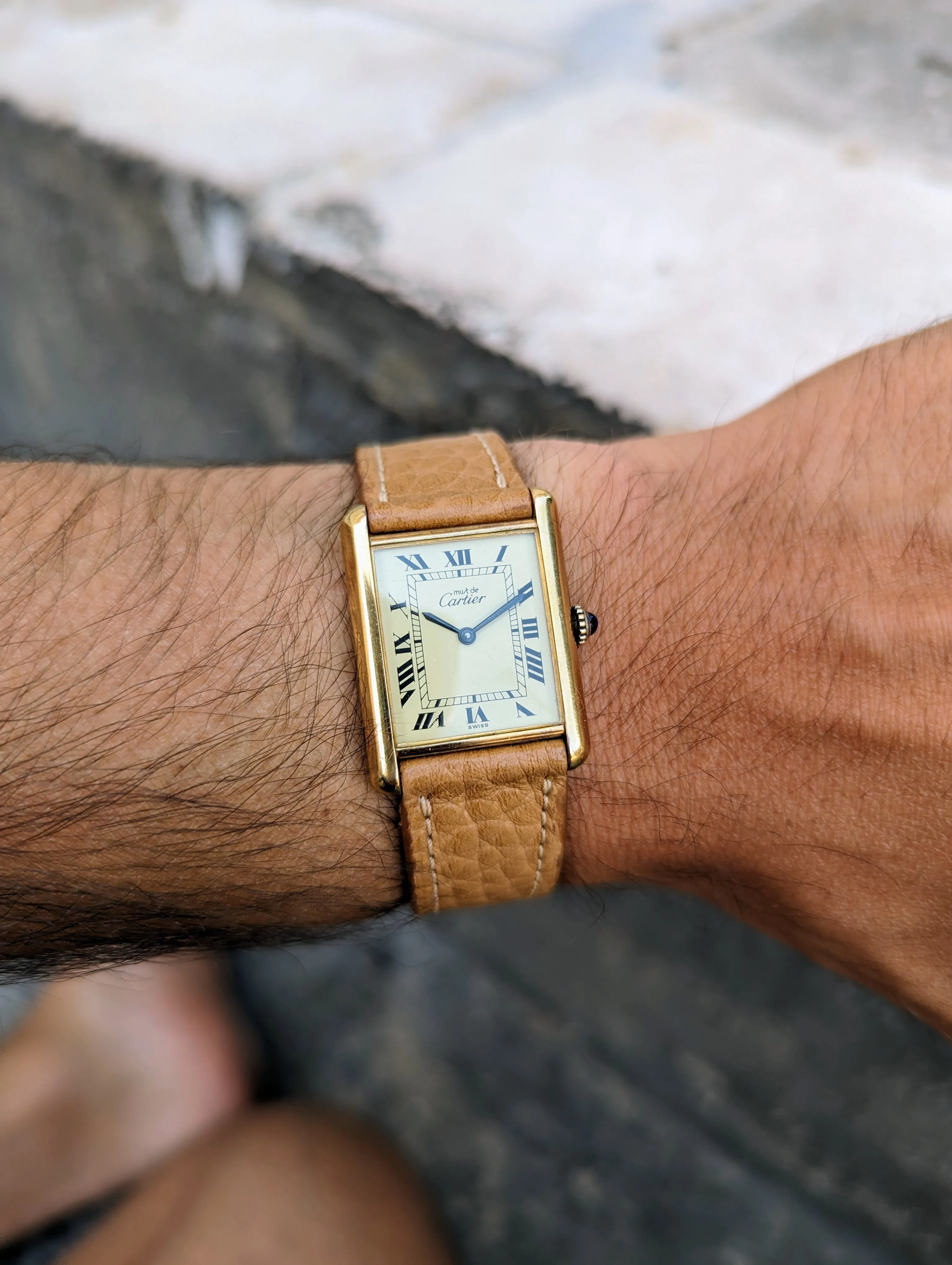 Cartier Tank Lemon Dial - Manual wound