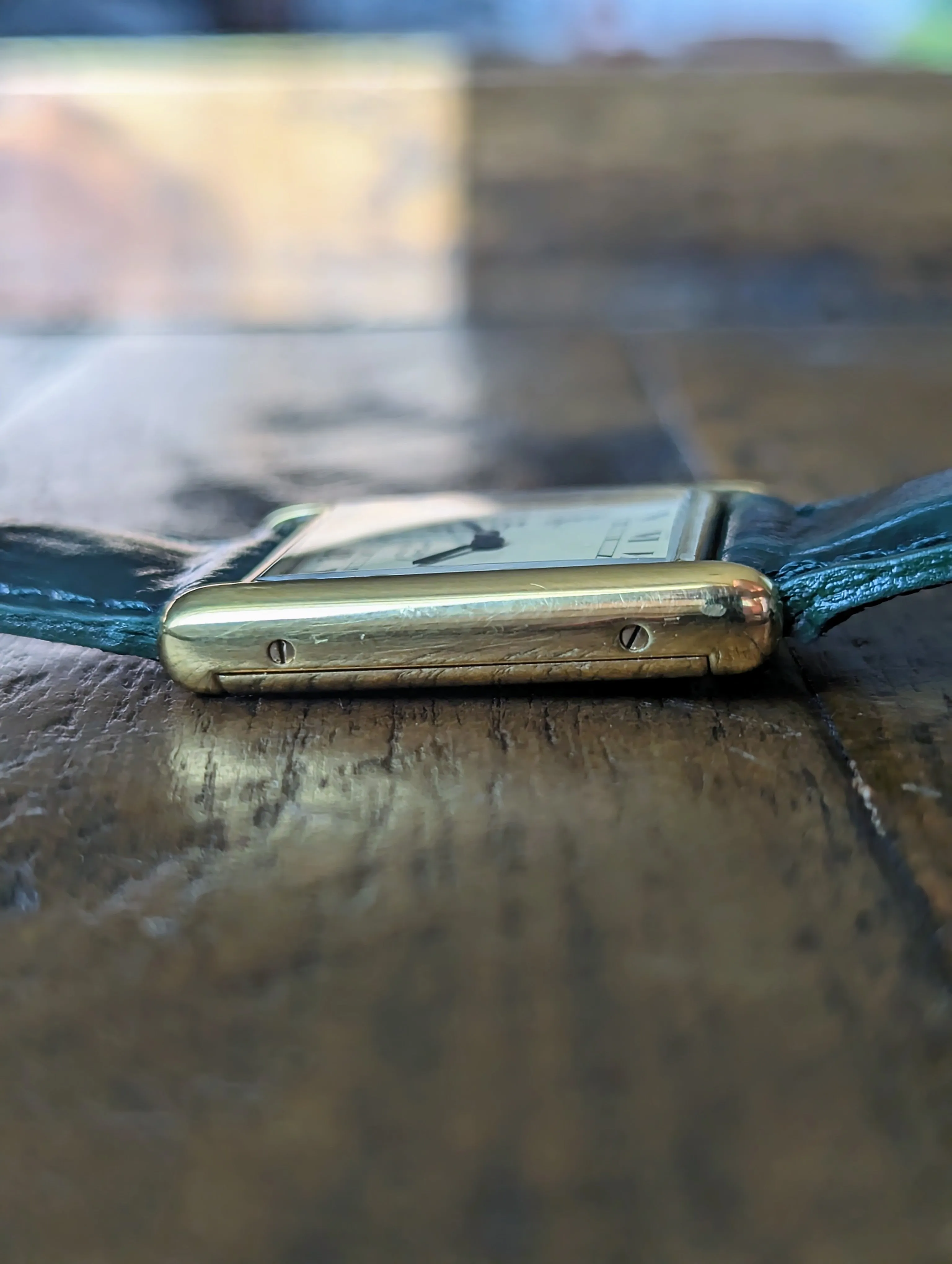 Cartier Tank Lemon Dial w/ original box and papers
