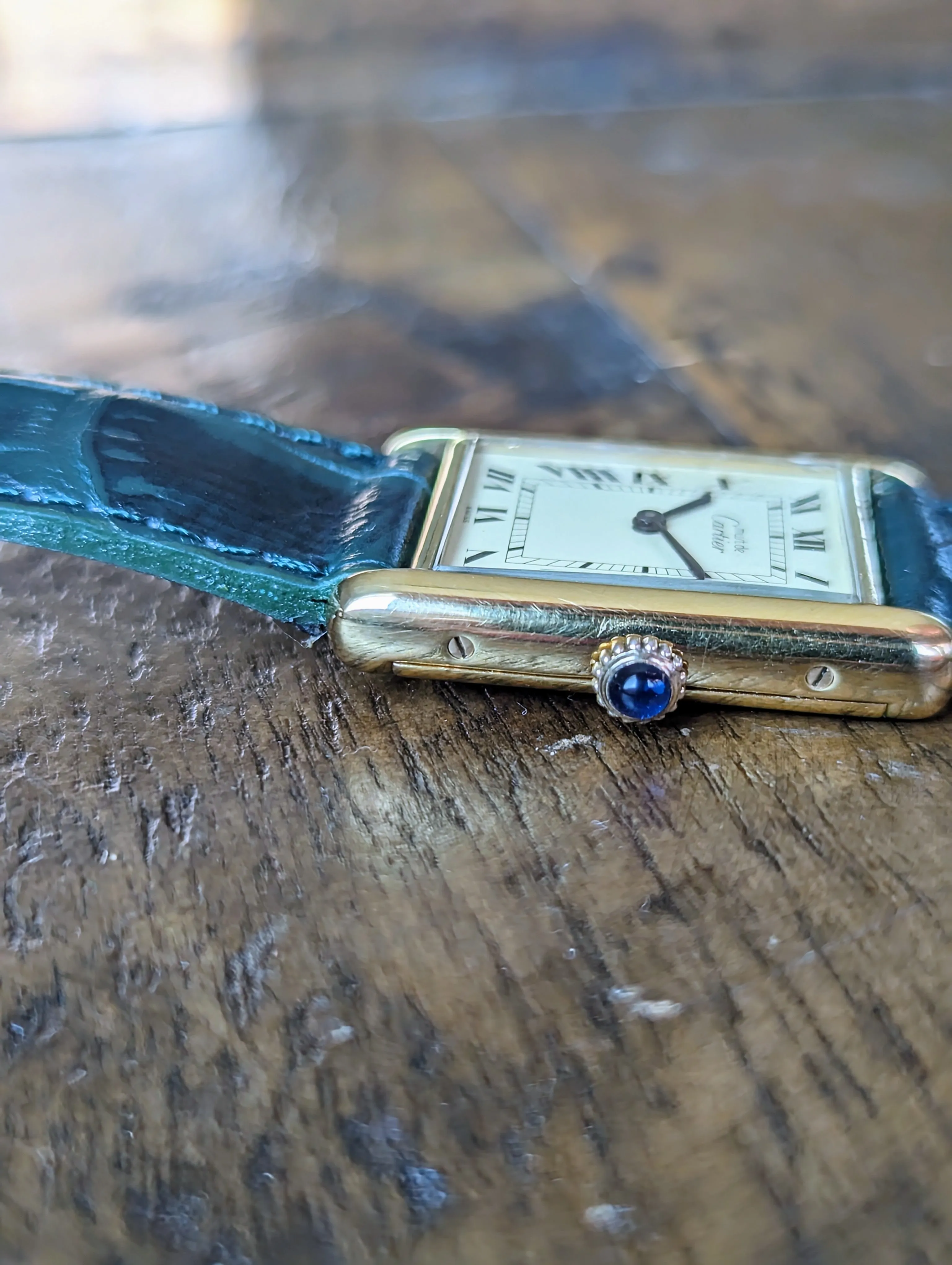 Cartier Tank Lemon Dial w/ original box and papers