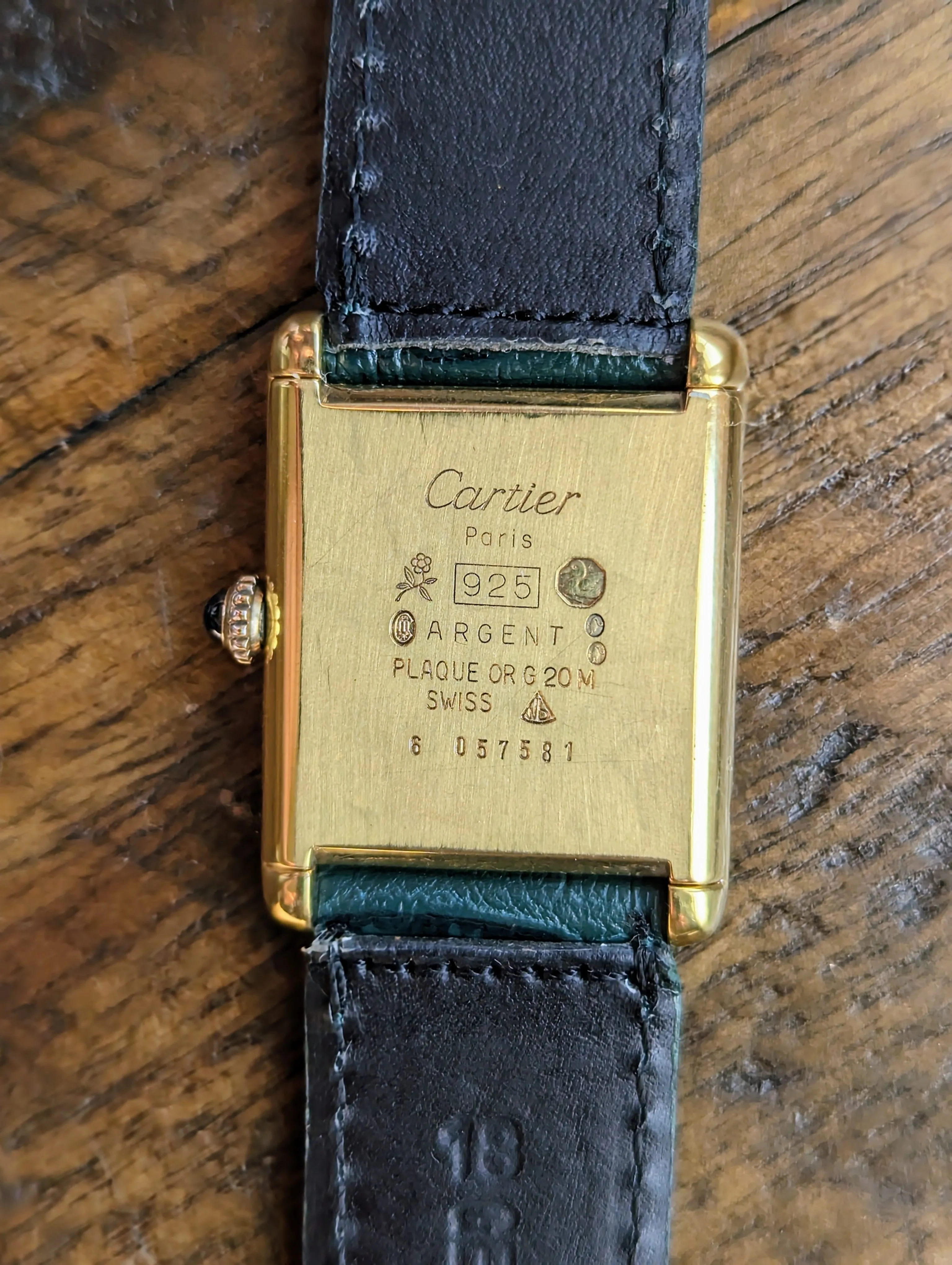 Cartier Tank Lemon Dial w/ original box and papers