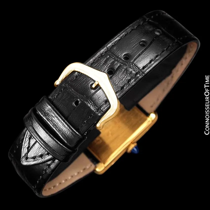 Cartier Vintage Mens Tank Mechanical Watch - Gold Vermeil, 18K Gold over Sterling Silver