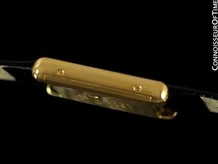 Cartier Vintage Mens Tank Quartz Watch - Gold Vermeil, 18K Gold over Sterling Silver