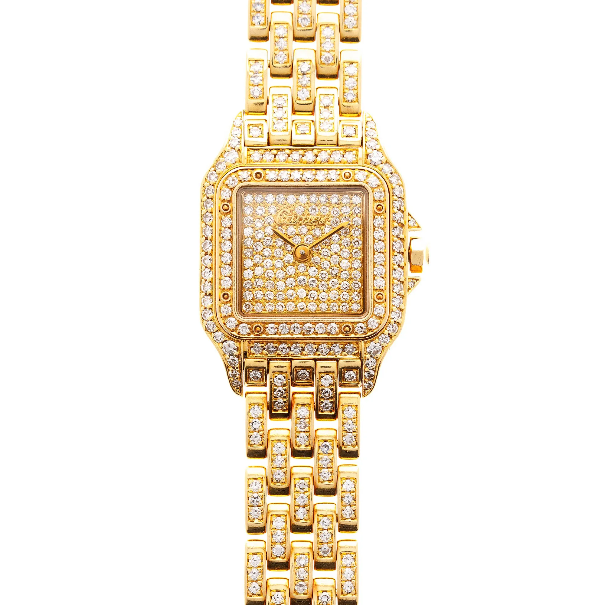 Cartier Yellow Gold Panthere Diamond Watch Ref. WF3078FF