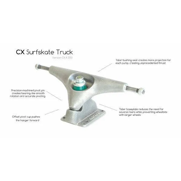 Carver Surf Skate Skateboard 6.5" CX - Truck & Wheel Kit - 68mm 78A Smoke Mags