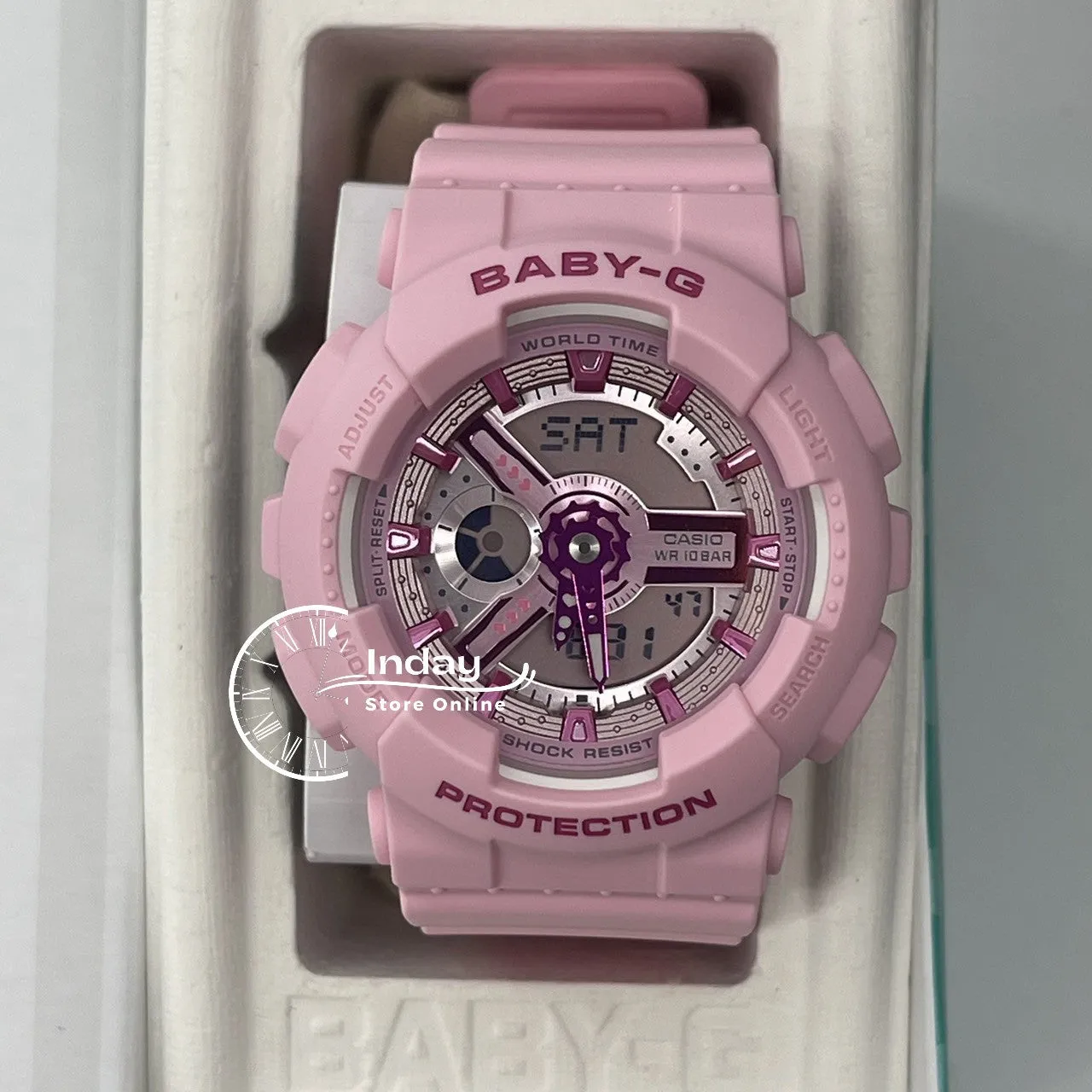 Casio Baby-G Women's Watch BA-110YK-4A Resin Band Shock Resistant Mineral Glass