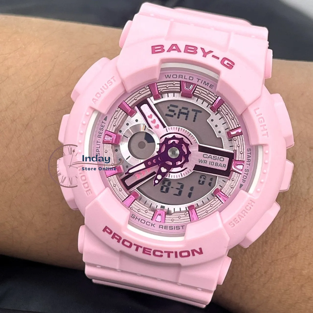 Casio Baby-G Women's Watch BA-110YK-4A Resin Band Shock Resistant Mineral Glass