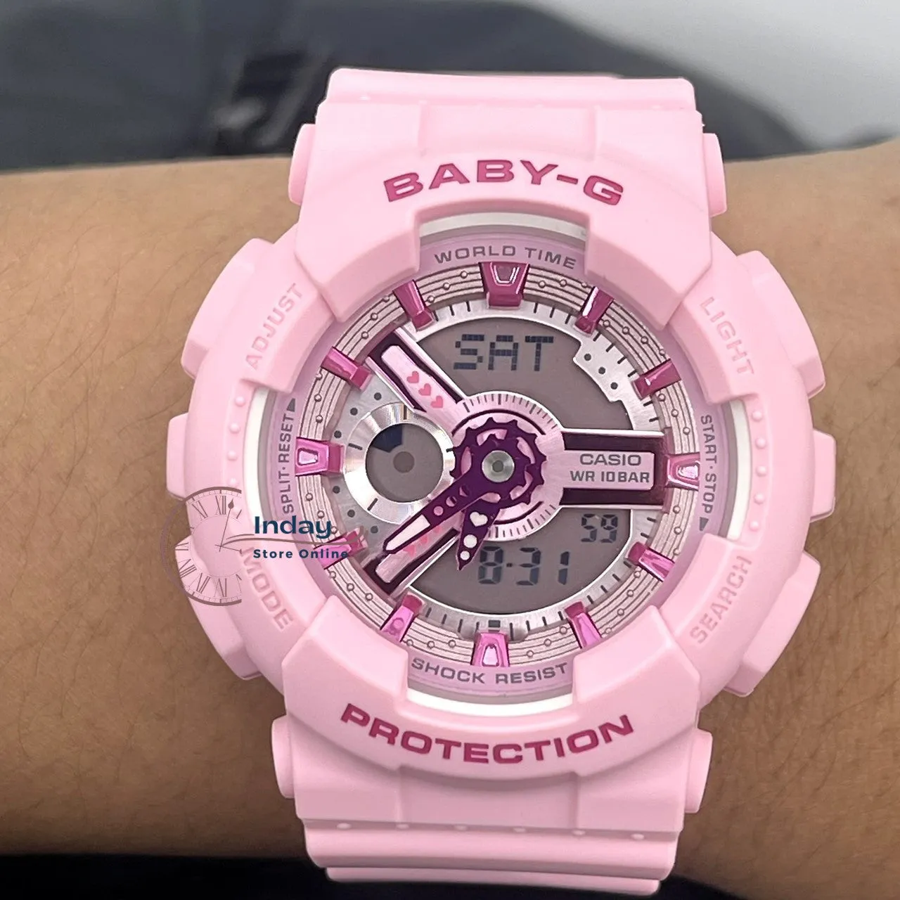 Casio Baby-G Women's Watch BA-110YK-4A Resin Band Shock Resistant Mineral Glass