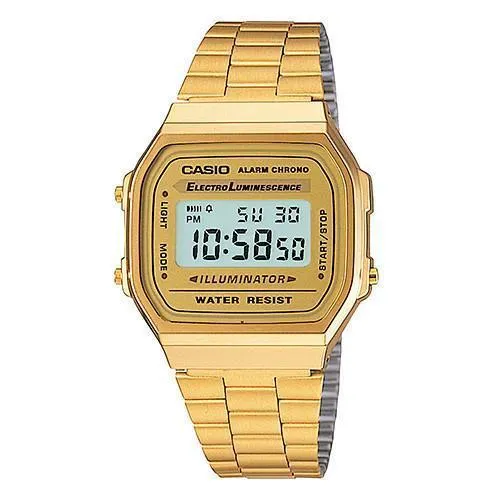 Casio Classic Collection Digital Metal Watch Gold A168WG-9VT