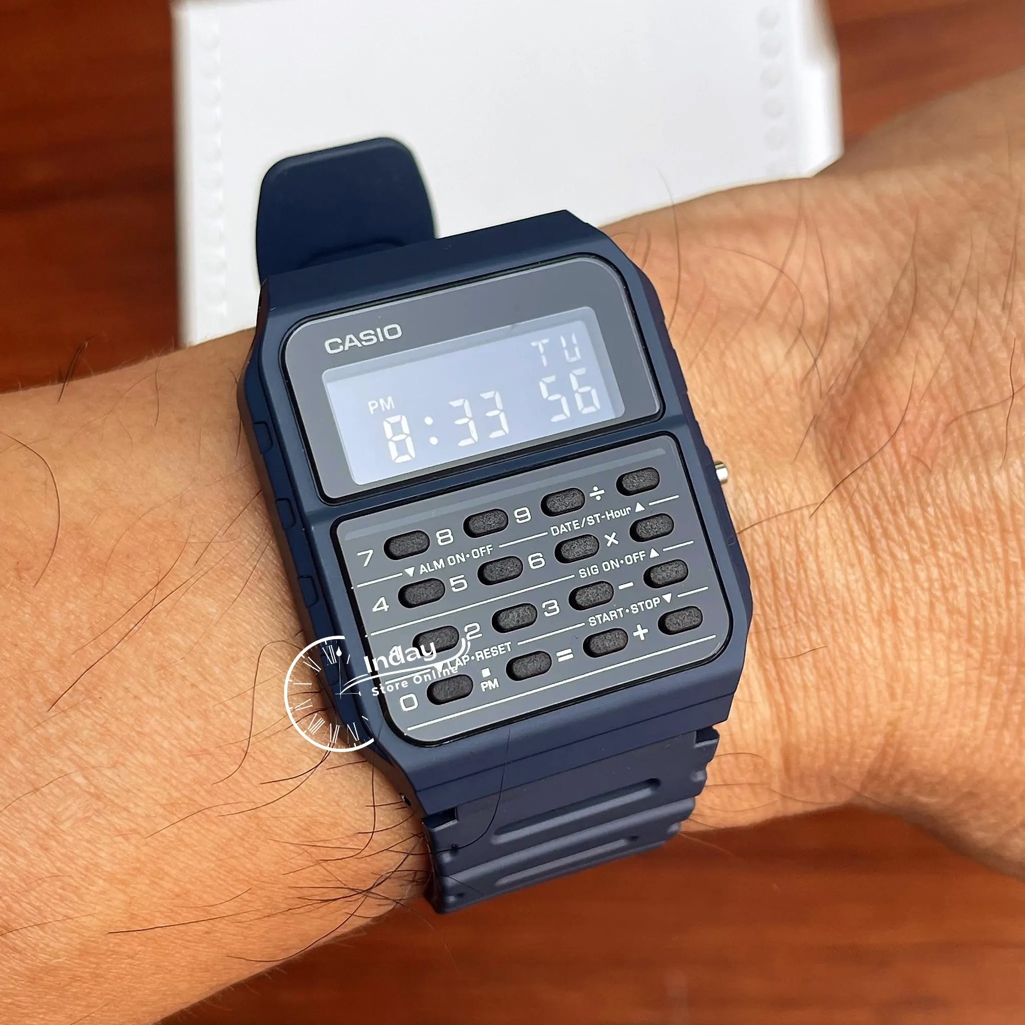 Casio Digital Unisex Watch CA-53WF-2B Digital Data Bank Resin Band Resin Glass Battery Life 5-Years
