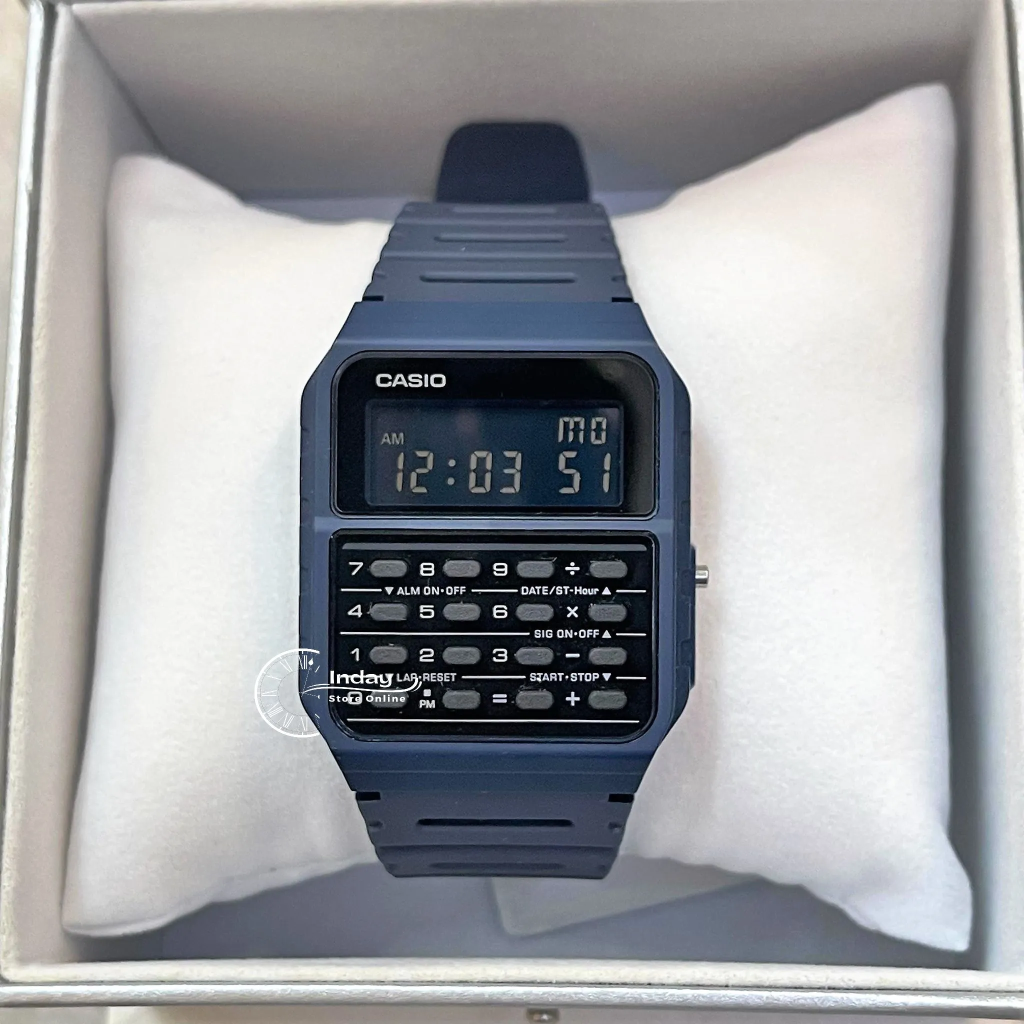 Casio Digital Unisex Watch CA-53WF-2B Digital Data Bank Resin Band Resin Glass Battery Life 5-Years