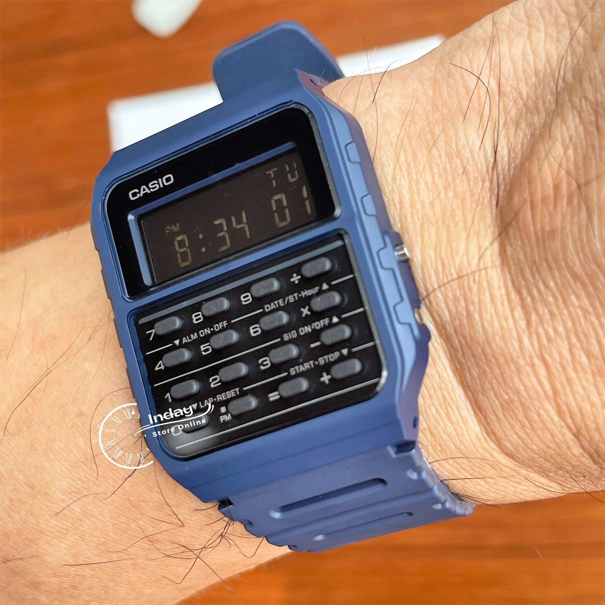 Casio Digital Unisex Watch CA-53WF-2B Digital Data Bank Resin Band Resin Glass Battery Life 5-Years