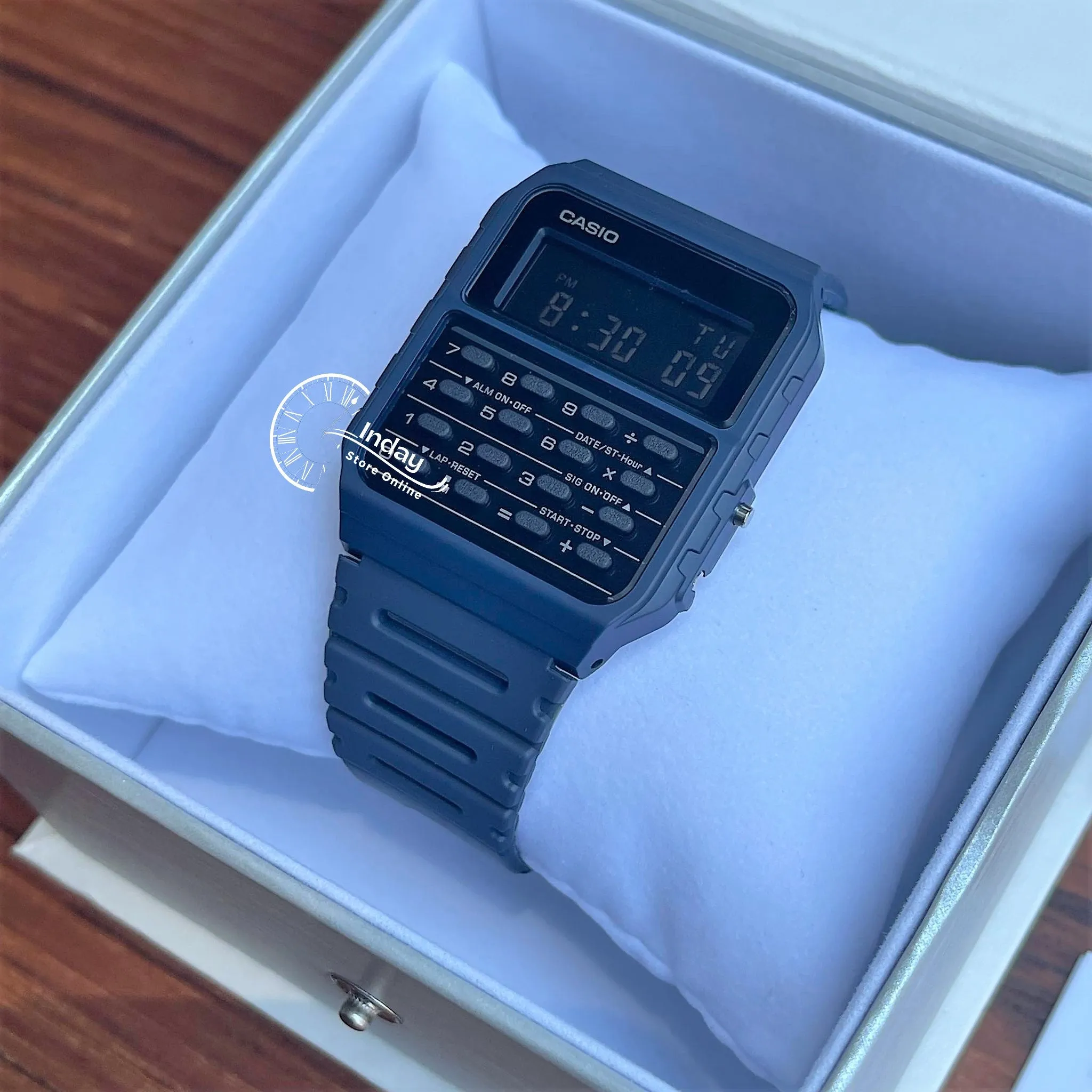 Casio Digital Unisex Watch CA-53WF-2B Digital Data Bank Resin Band Resin Glass Battery Life 5-Years
