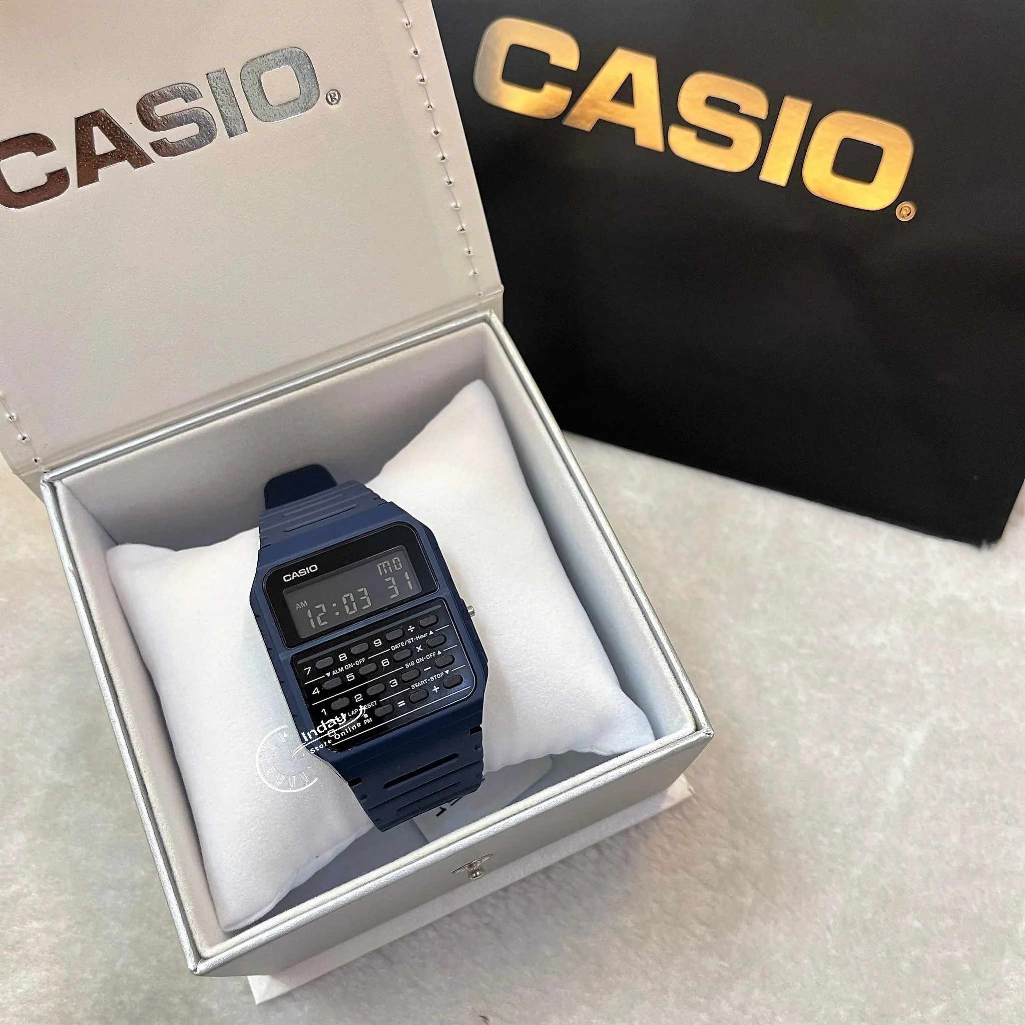 Casio Digital Unisex Watch CA-53WF-2B Digital Data Bank Resin Band Resin Glass Battery Life 5-Years