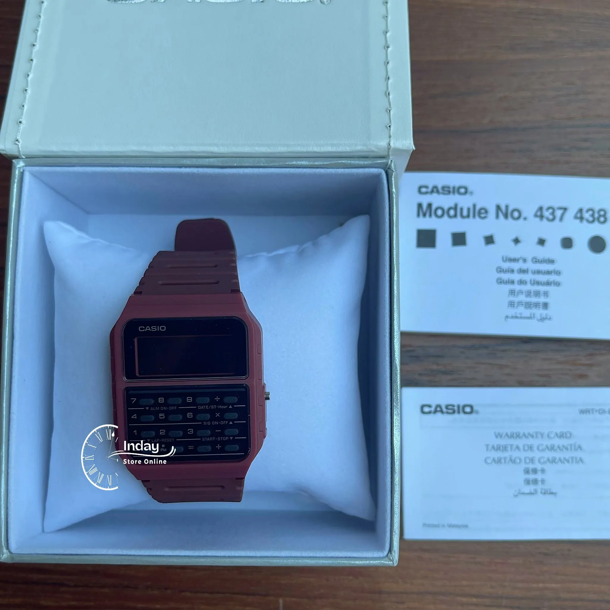 Casio Digital Unisex Watch CA-53WF-4B Calculator Digital Resin Band Resin Glass Battery Life 5-Years