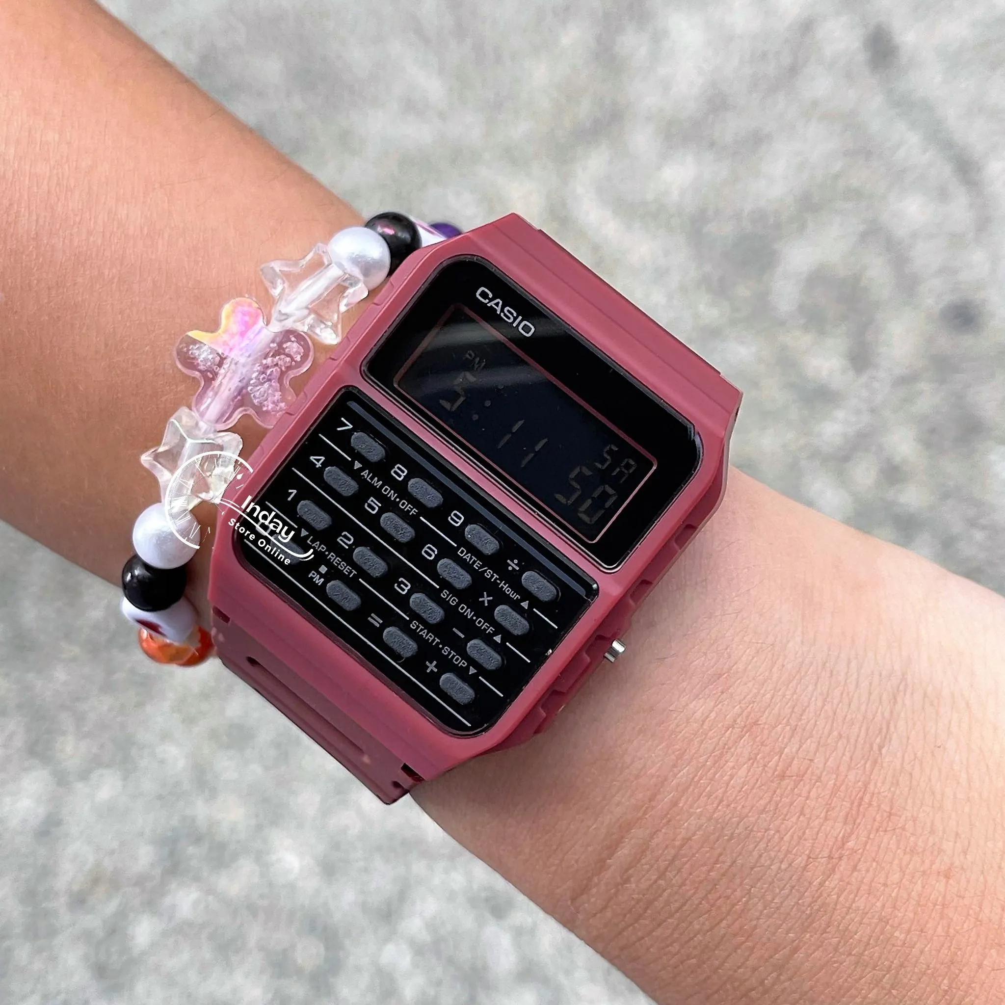 Casio Digital Unisex Watch CA-53WF-4B Calculator Digital Resin Band Resin Glass Battery Life 5-Years