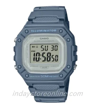 Casio Digital Women's Watch W-218HC-2A Sporty Design Blue Resin Strap