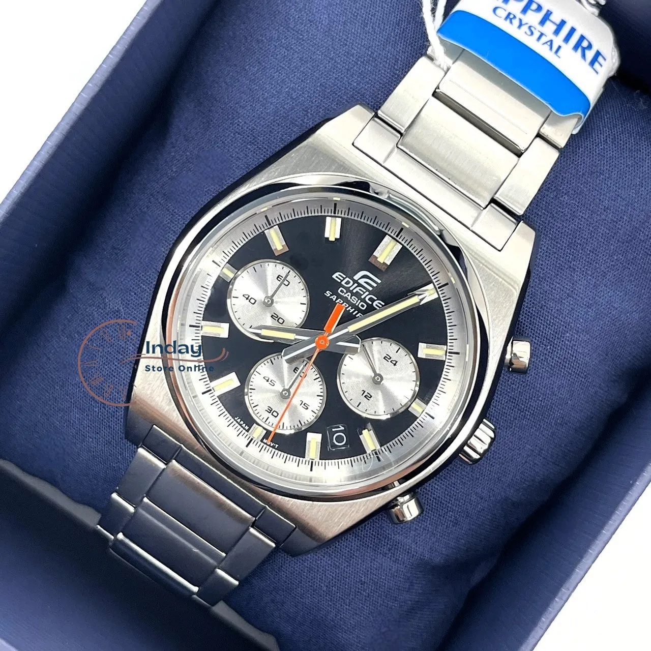 Casio Edifice Men's Watch EFB-730D-1A Stainless Steel Band Solid Band Sapphire Crystal