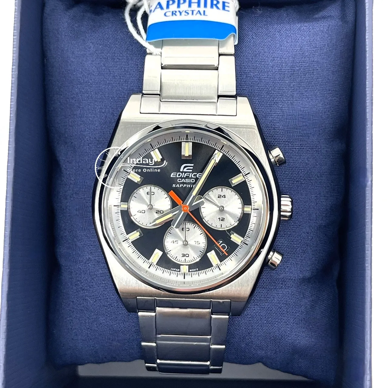 Casio Edifice Men's Watch EFB-730D-1A Stainless Steel Band Solid Band Sapphire Crystal