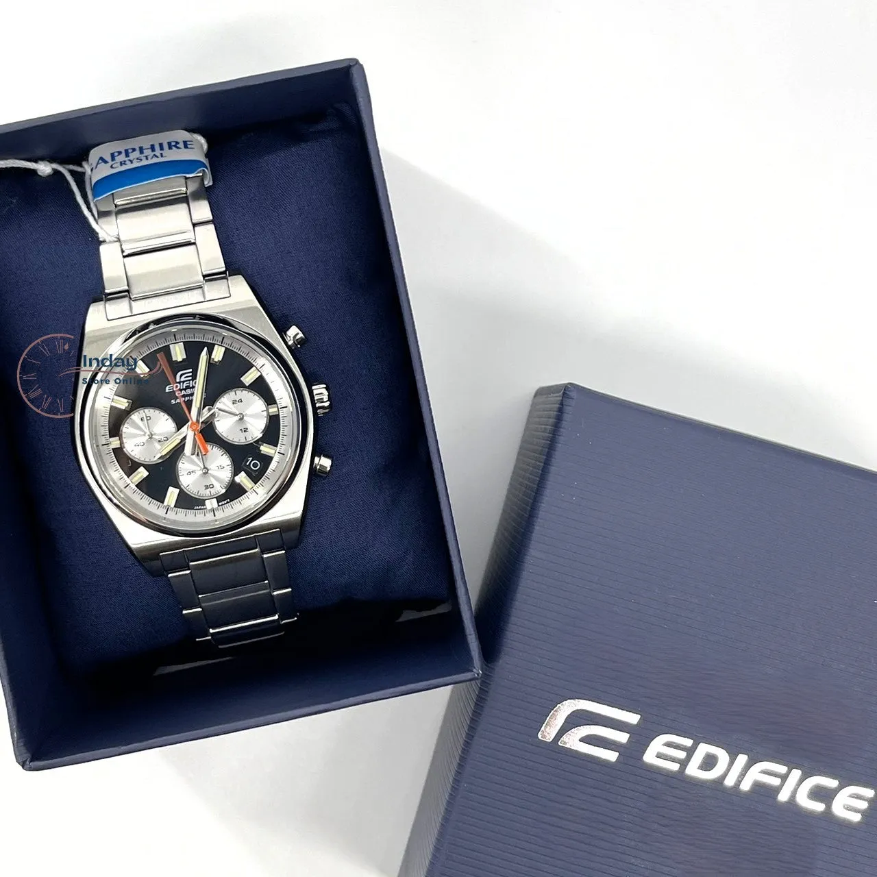 Casio Edifice Men's Watch EFB-730D-1A Stainless Steel Band Solid Band Sapphire Crystal