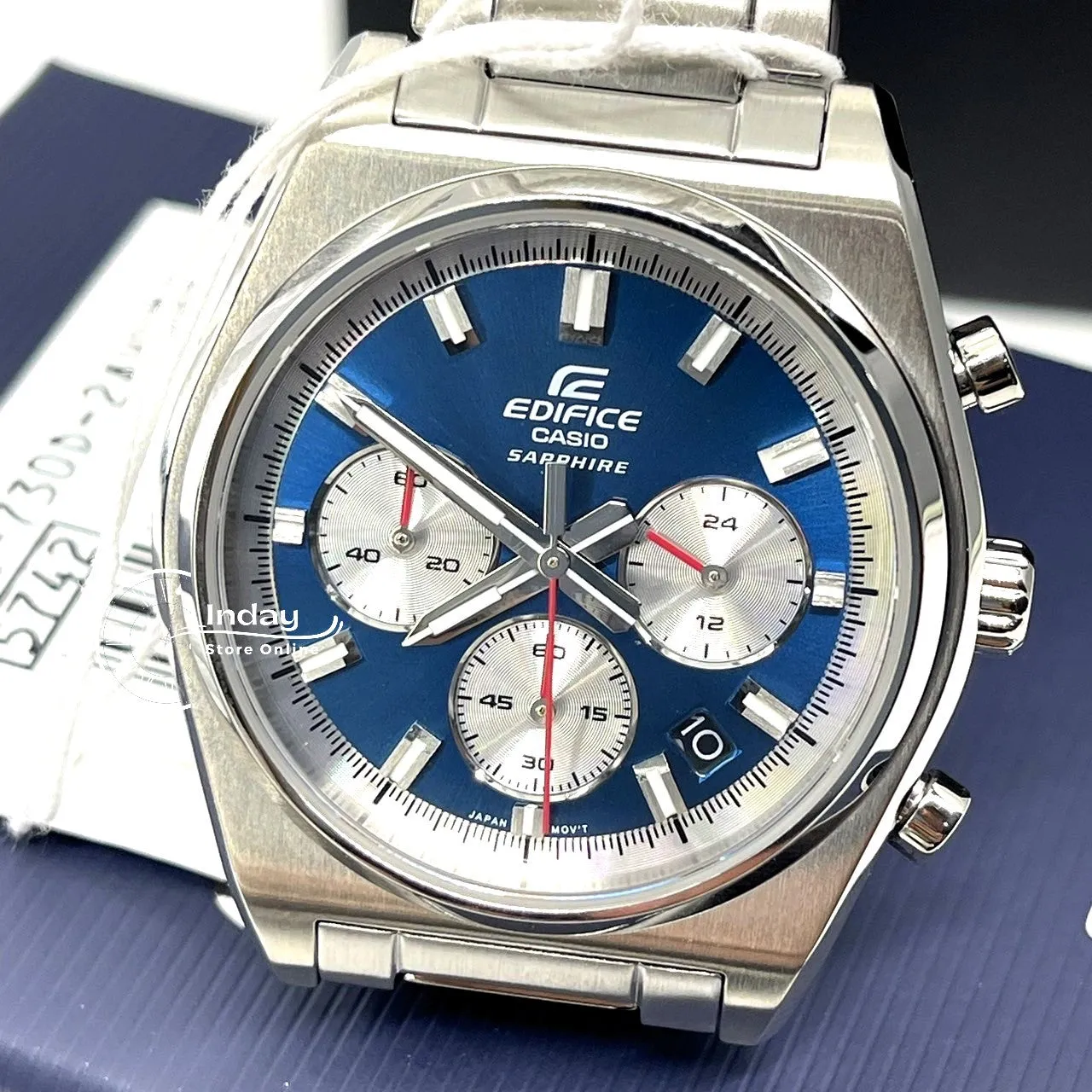 Casio Edifice Men's Watch EFB-730D-2A Stainless Steel Band Solid Band Sapphire Crystal