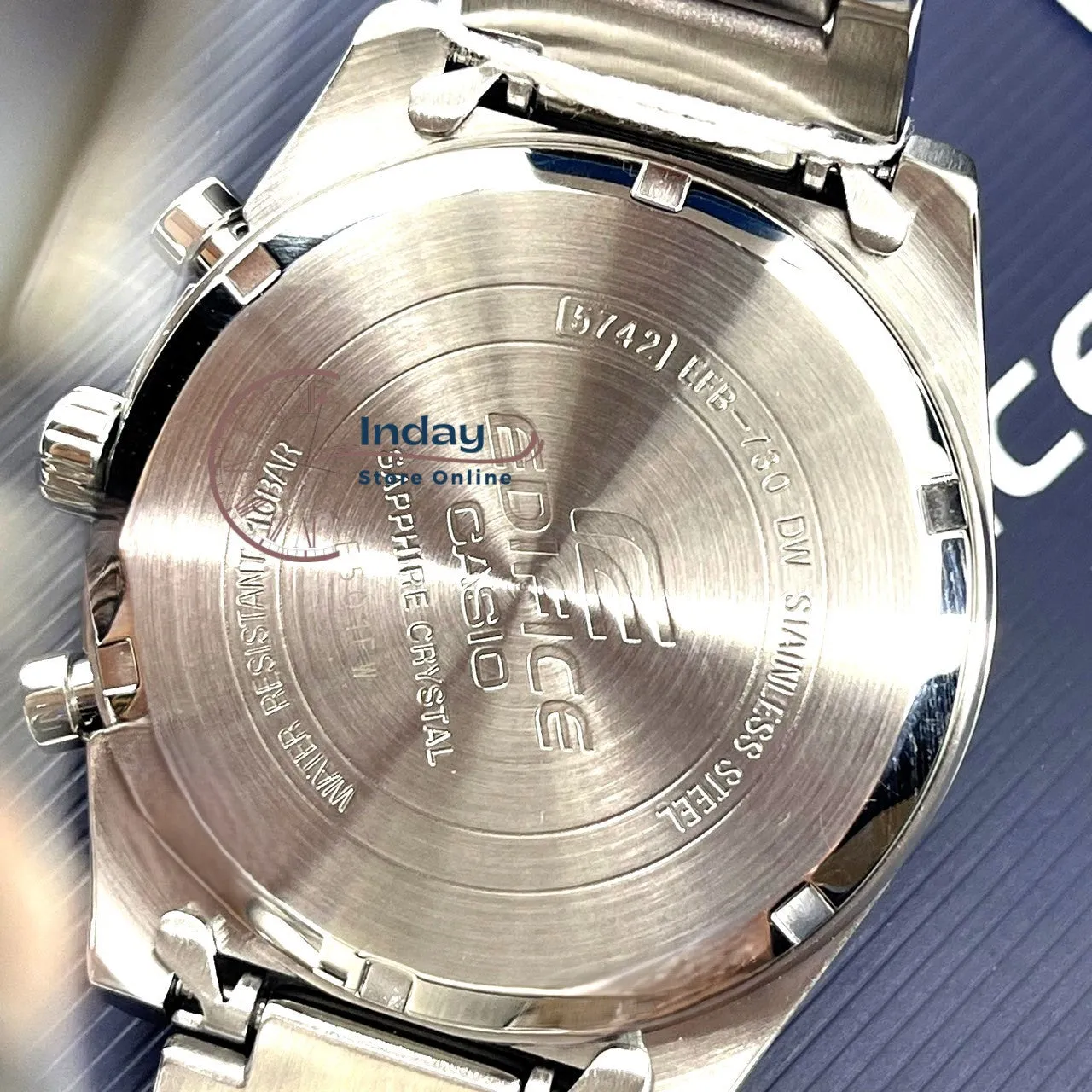 Casio Edifice Men's Watch EFB-730D-2A Stainless Steel Band Solid Band Sapphire Crystal