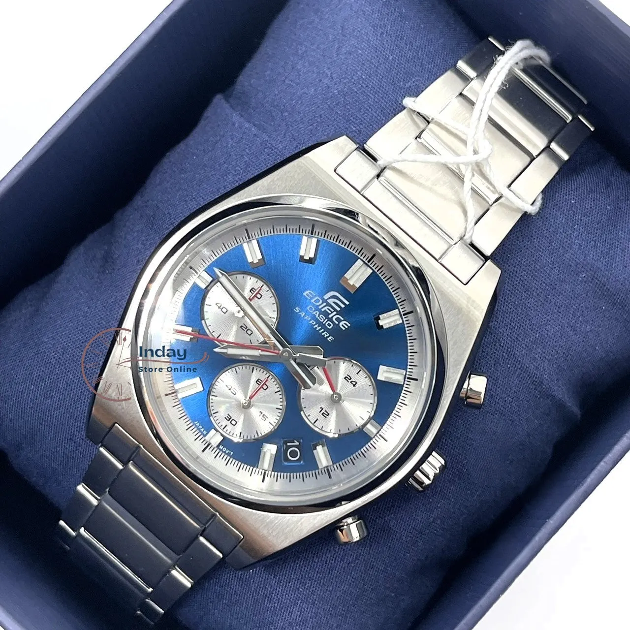 Casio Edifice Men's Watch EFB-730D-2A Stainless Steel Band Solid Band Sapphire Crystal