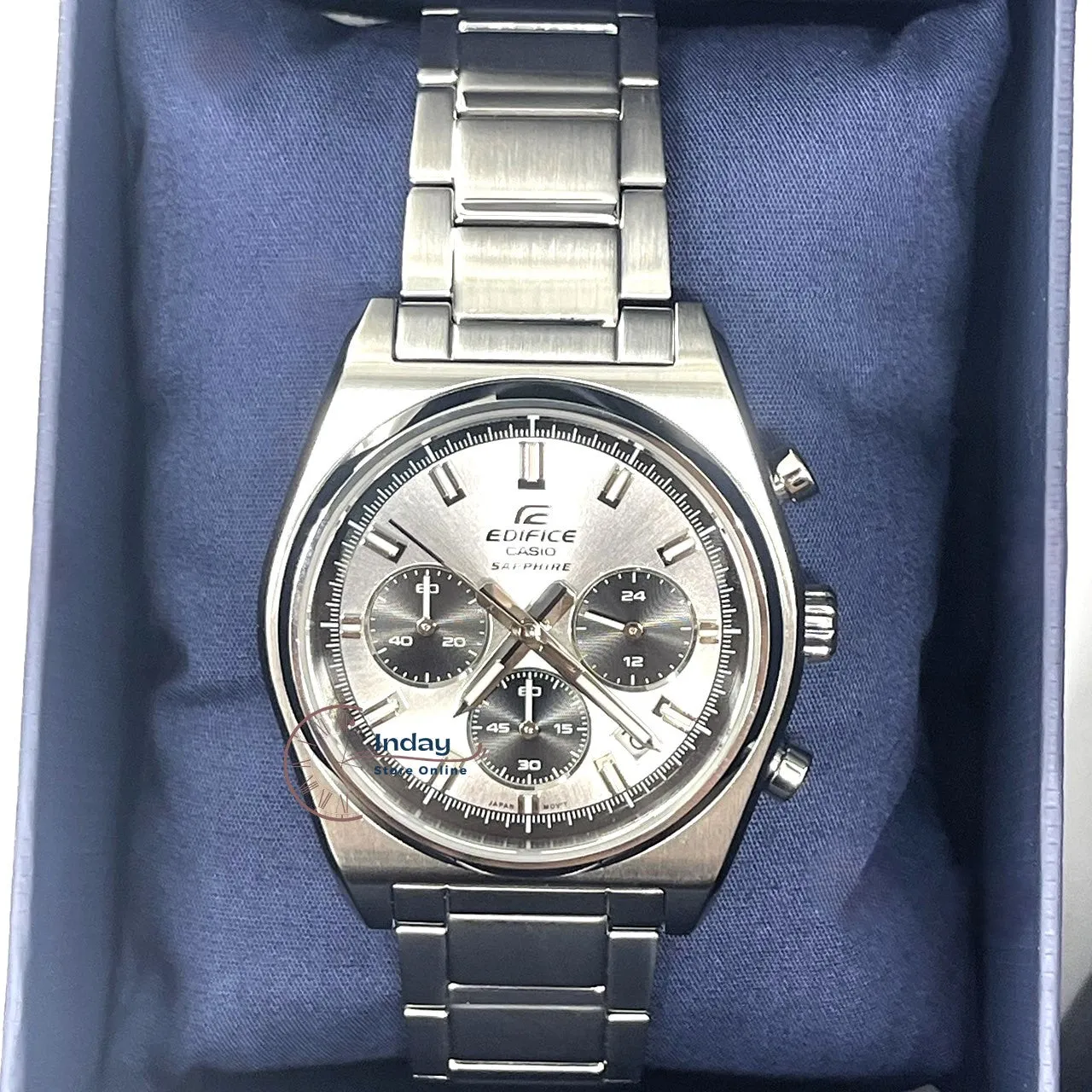 Casio Edifice Men's Watch EFB-730D-7A Stainless Steel Band Solid Band Sapphire Crystal