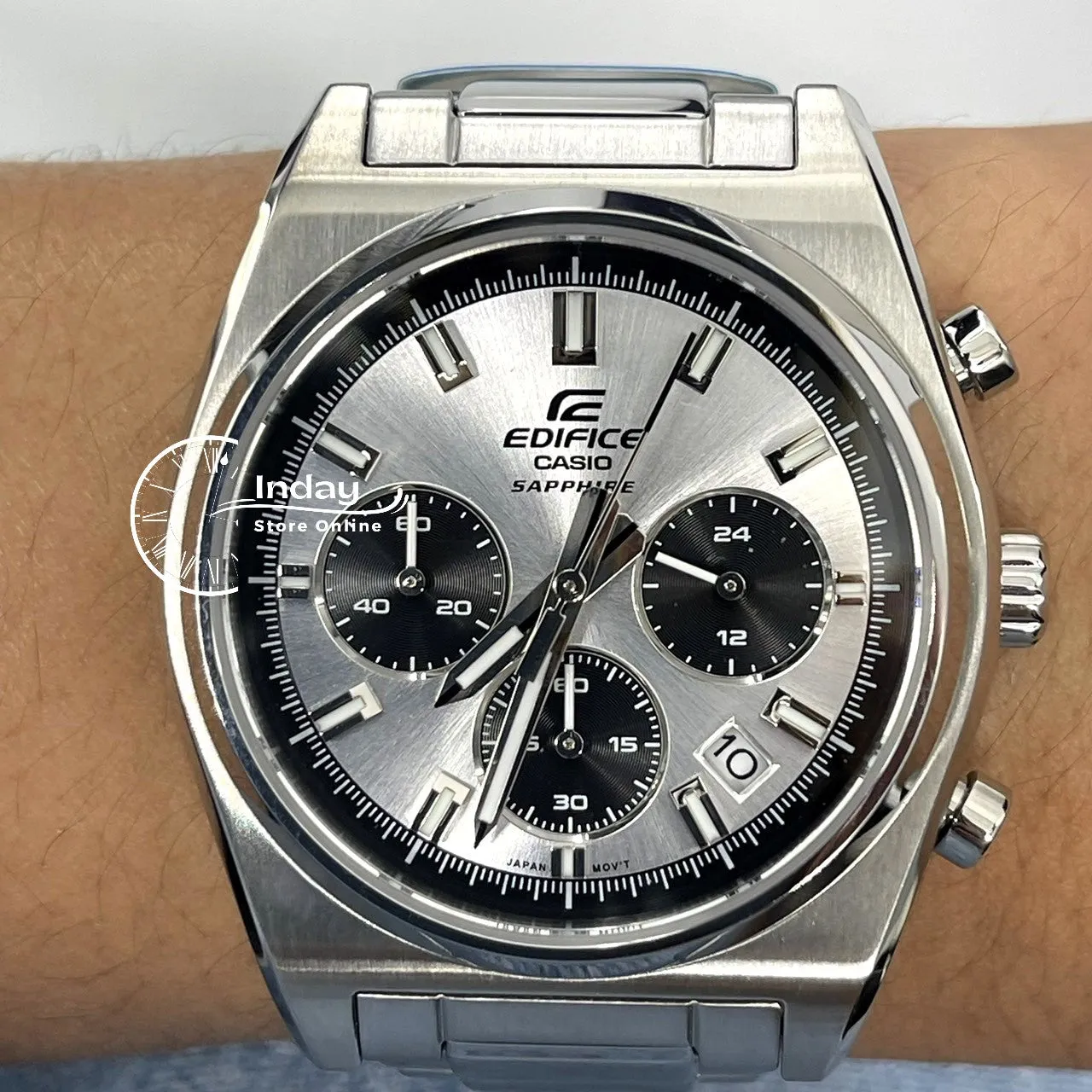 Casio Edifice Men's Watch EFB-730D-7A Stainless Steel Band Solid Band Sapphire Crystal