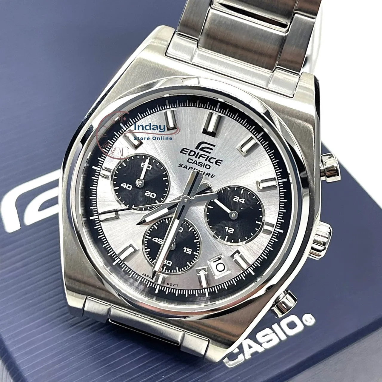 Casio Edifice Men's Watch EFB-730D-7A Stainless Steel Band Solid Band Sapphire Crystal