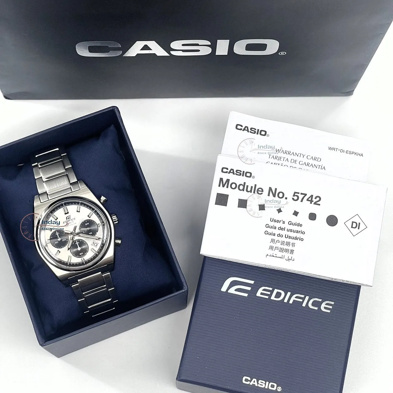Casio Edifice Men's Watch EFB-730D-7A Stainless Steel Band Solid Band Sapphire Crystal