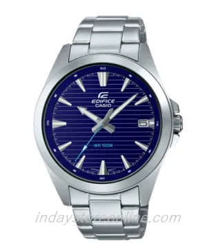 Casio Edifice Men's Watch EFV-140D-2A 3-Hand Analog Stainless Steel Band Mineral Glass