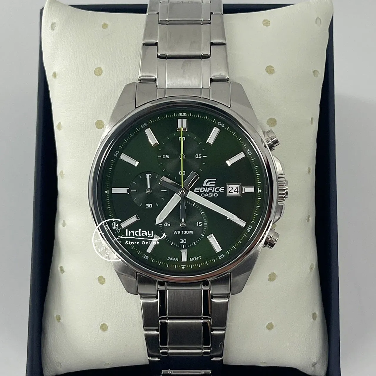 Casio Edifice Men's Watch EFV-610D-3C Standard Chronograph Stainless Steel Band Mineral Glass