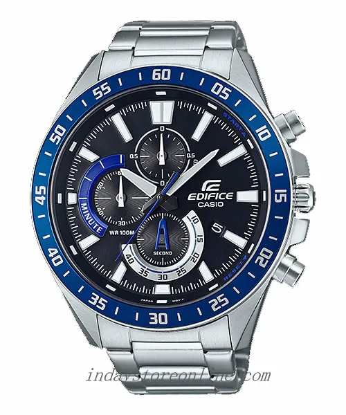 Casio Edifice Men's Watch EFV-620D-1A2 Chronograph Mineral Glass Stainless Steel Band