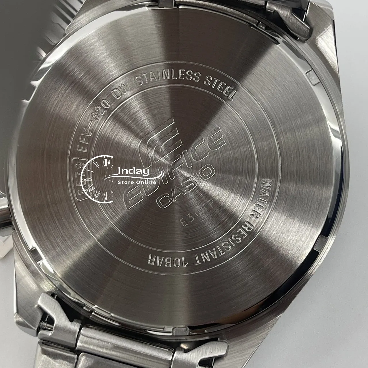 Casio Edifice Men's Watch EFV-620D-1A4 Chronograph Stainless Steel Band Mineral Glass