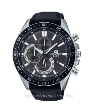 Casio Edifice Men's Watch EFV-620L-1A Standard Chronograph Genuine Leather Band