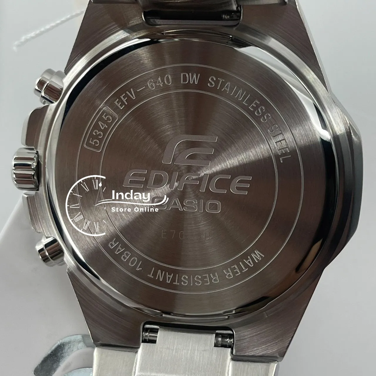 Casio Edifice  Men's Watch EFV-640D-3A Mineral Glass Stainless Steel Band