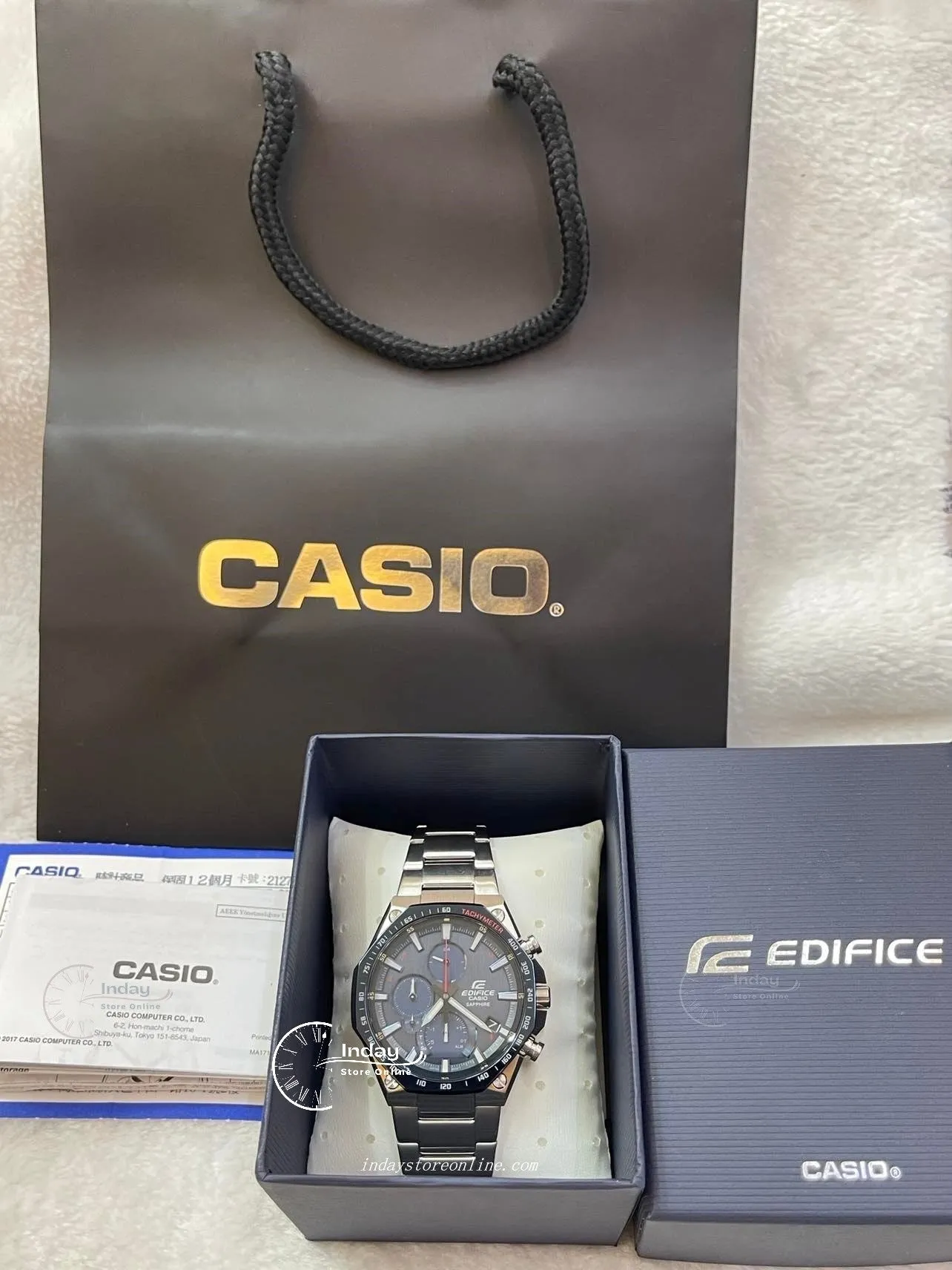 Casio Edifice Men's Watch EQB-1100XDB-2A Smartphone Link Model Solar Powered