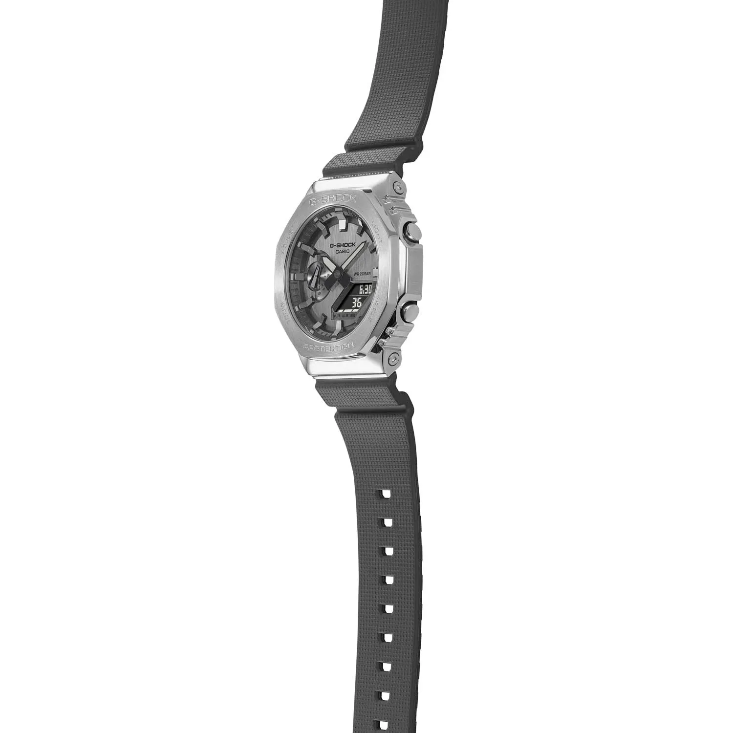Casio G-Shock Black Steel Bezel CasiOak GM2100-1A GM2100 Series Watch