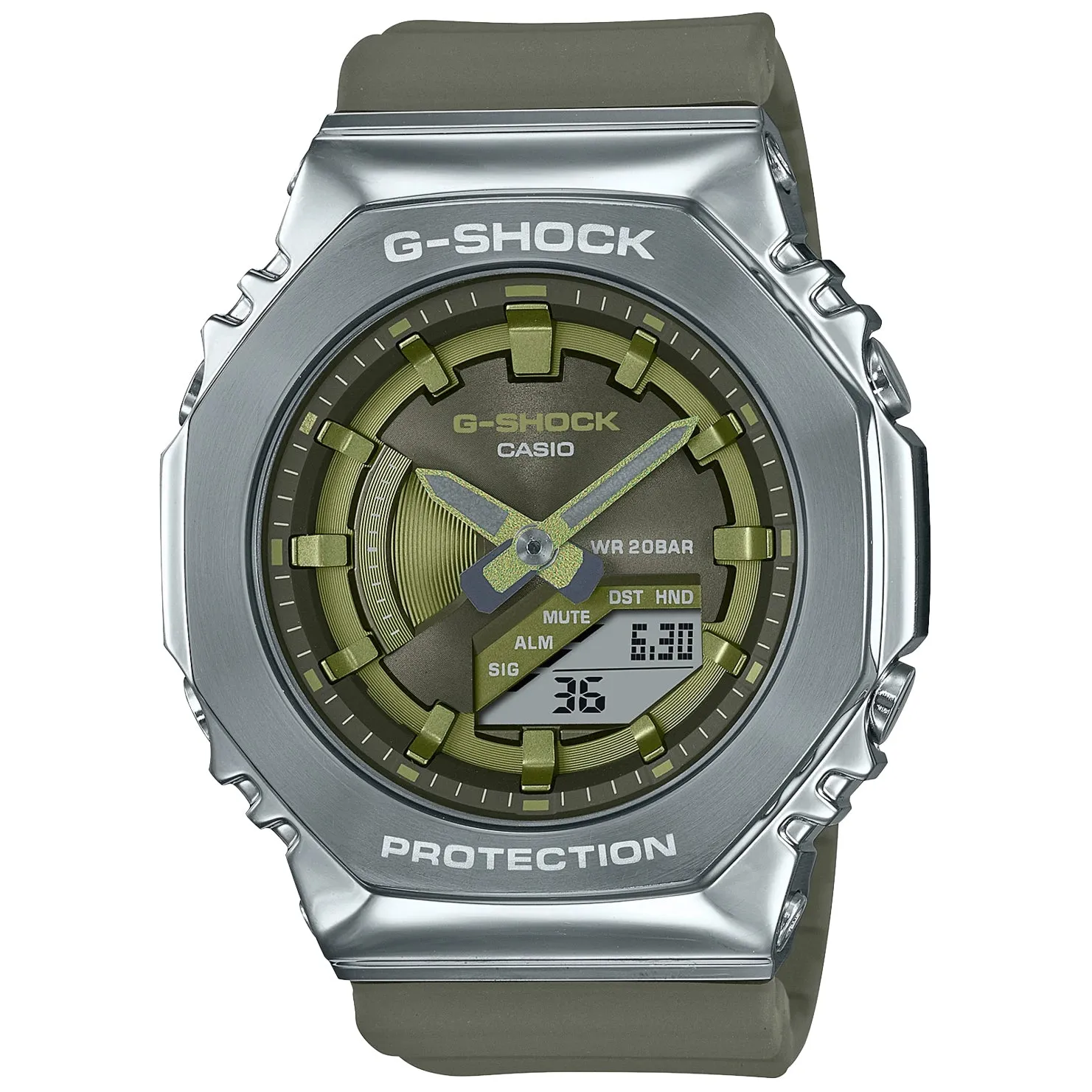 Casio G-Shock GMS Casioak Green GMS2100-3A Womens Watch
