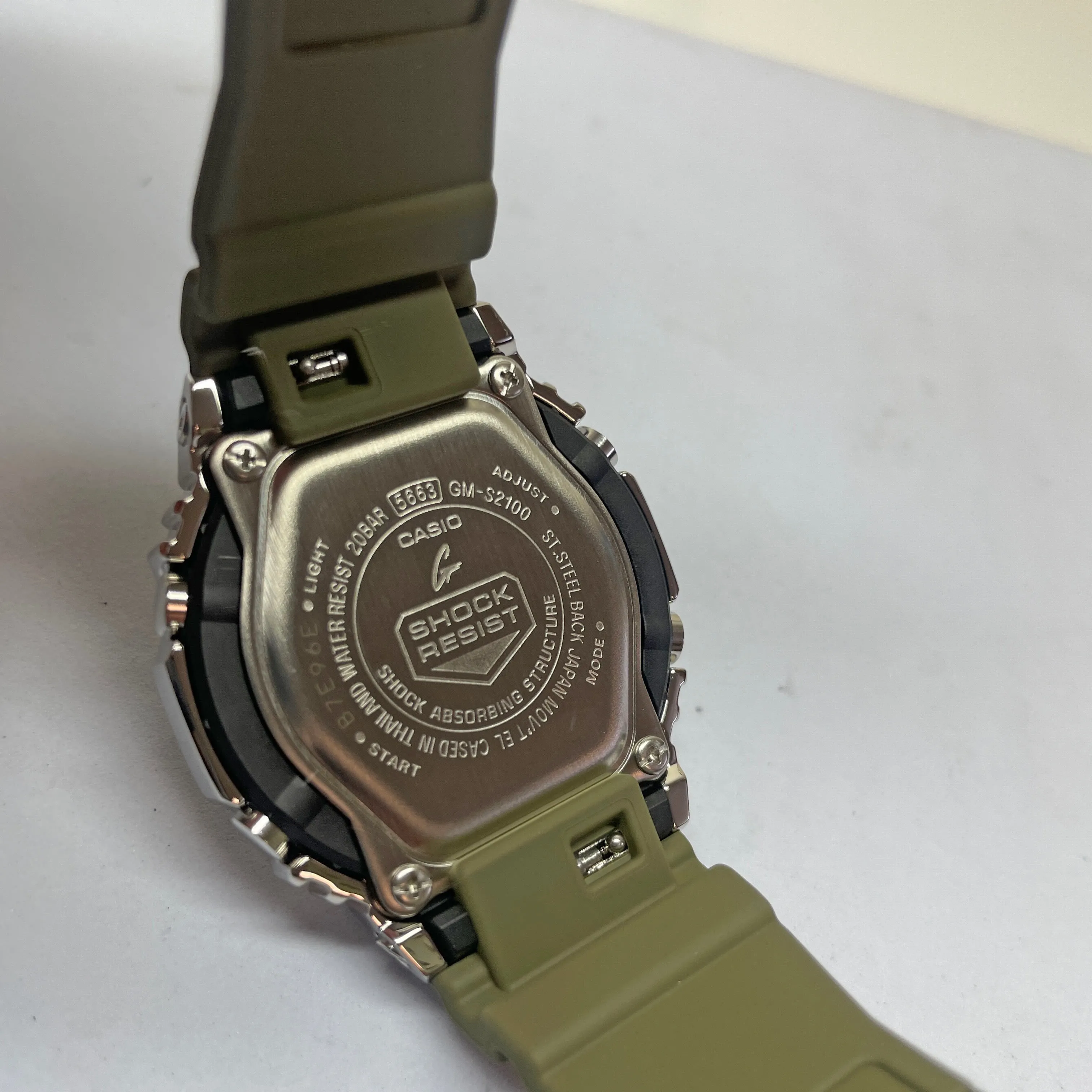 Casio G-Shock GMS Casioak Green GMS2100-3A Womens Watch