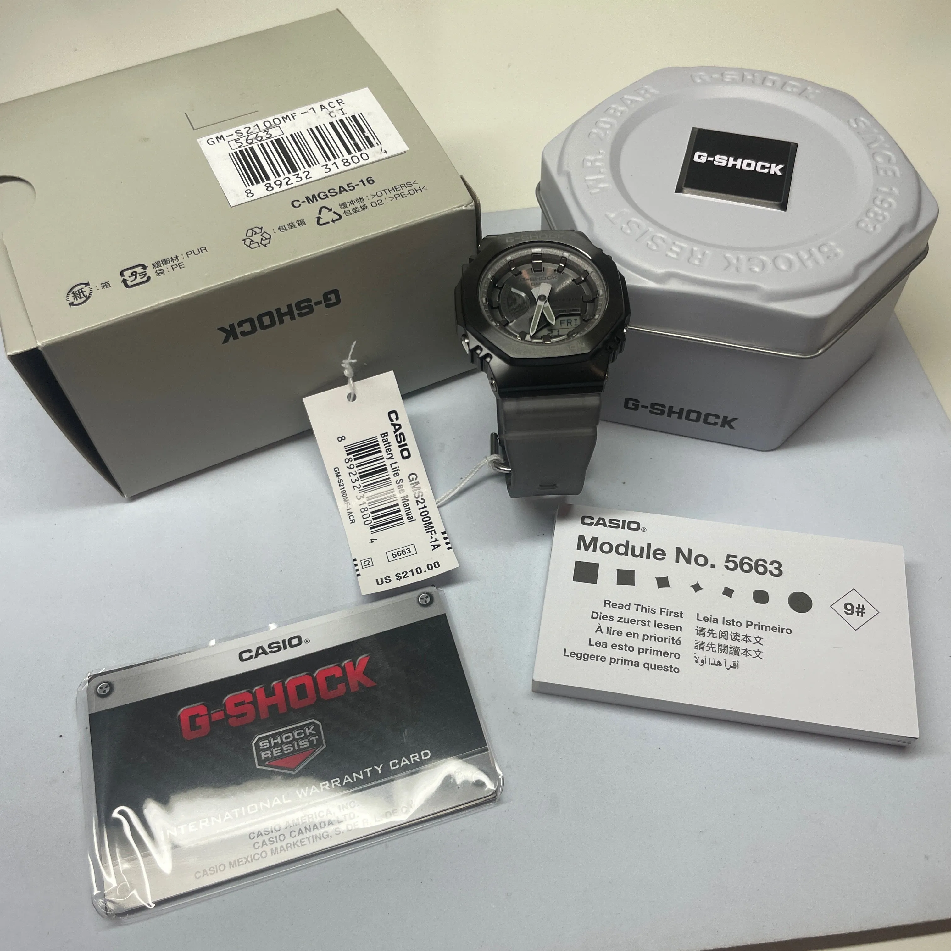 Casio G-Shock GMS Midnight Fog Casioak GMS2100MF-1A Womens Watch