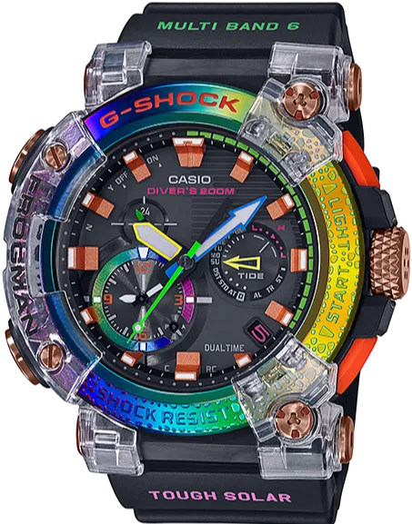 Casio G-Shock Master of G Analog Frogman ISO 200M Diver Rainbow-Toad GWF-A1000BRT-1AJR