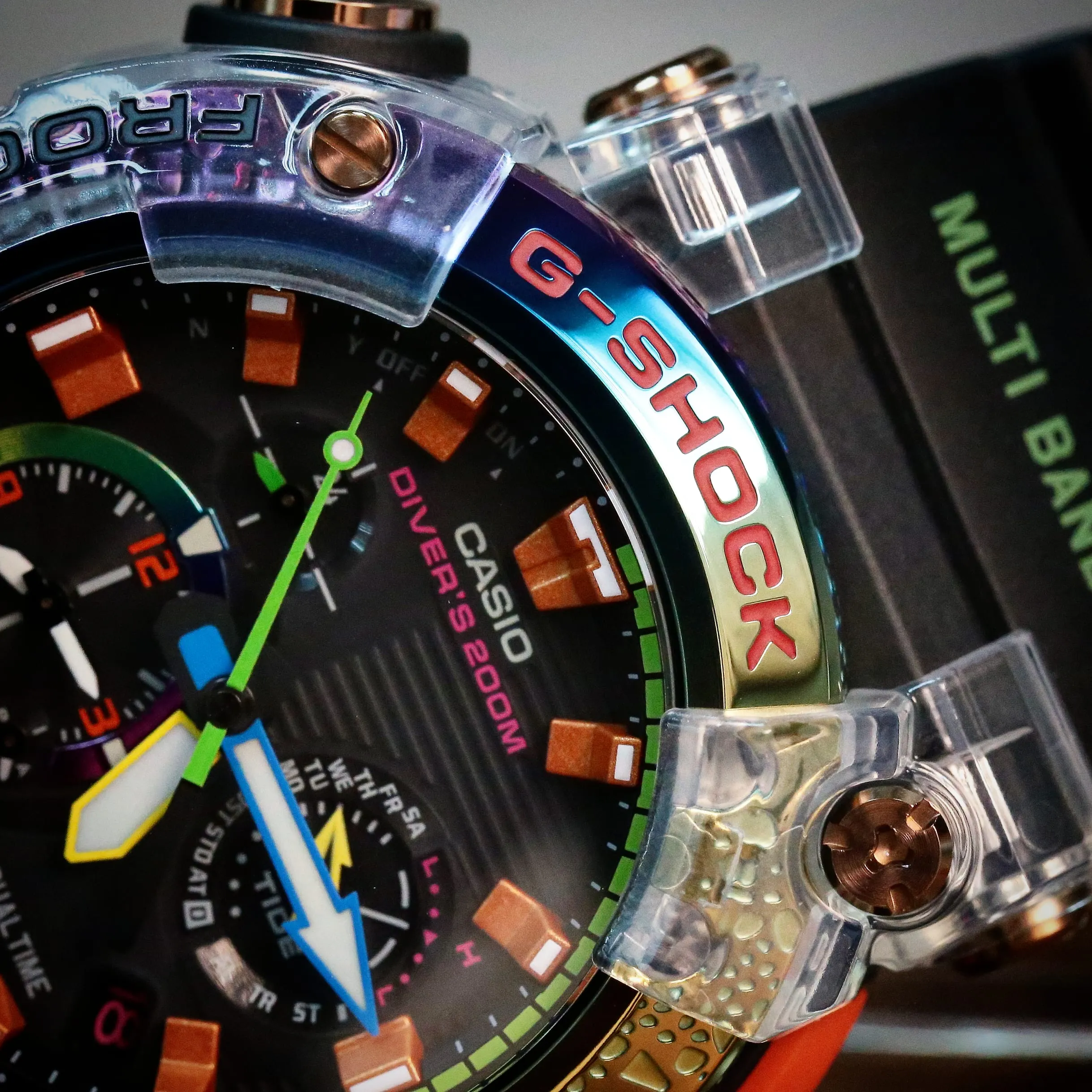 Casio G-Shock Master of G Analog Frogman ISO 200M Diver Rainbow-Toad GWF-A1000BRT-1AJR