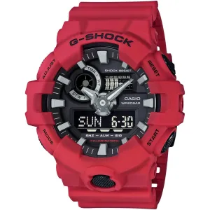 Casio G-Shock Red Black Analog-Digital Mens Watch GA700-4A