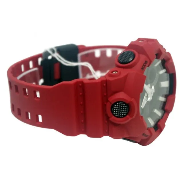 Casio G-Shock Red Black Analog-Digital Mens Watch GA700-4A