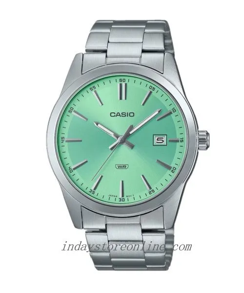 Casio Men's Watch MTP-VD03D-3A2 New Arrival Stainless Steel Band Triple-fold Clasp Mineral Glass