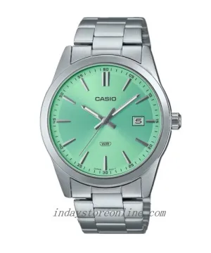 Casio Men's Watch MTP-VD03D-3A2 New Arrival Stainless Steel Band Triple-fold Clasp Mineral Glass