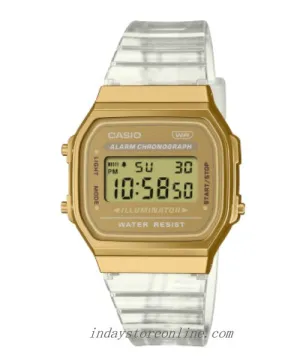 Casio Vintage Unisex Watch A168XESG-9A Transparent White Color Resin Band