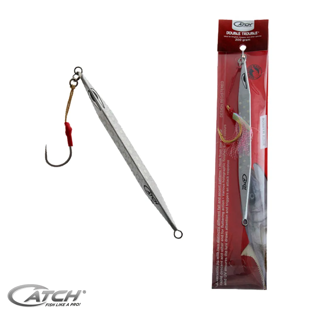 Catch Double Trouble Jig in White Warrior (60g-300g
