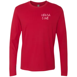 CATCH FISH & CHILL TIS THE SEASON LS CHILL TEE